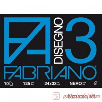 FABRIANO NERO 24x33 10 fogli